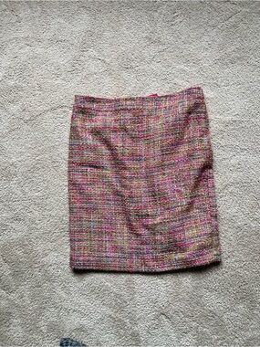 Abs Platinum Pink Multi-Tone Tweed Pencil Skirt